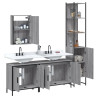 Set de muebles de baño 4 pzas madera contrachapada gris sonoma 4