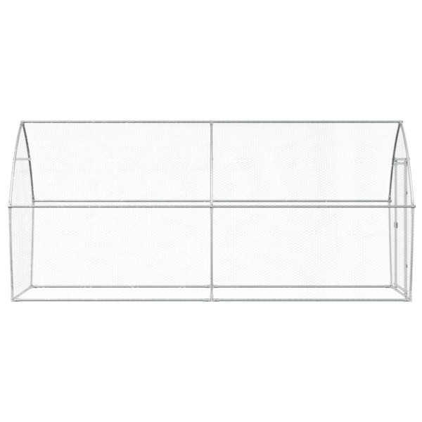 Galinheiro 400x105x182 cm aço galvanizado prateado M 5