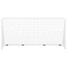 Baliza de futebol com rede 366x122x182 cm aço branco 3