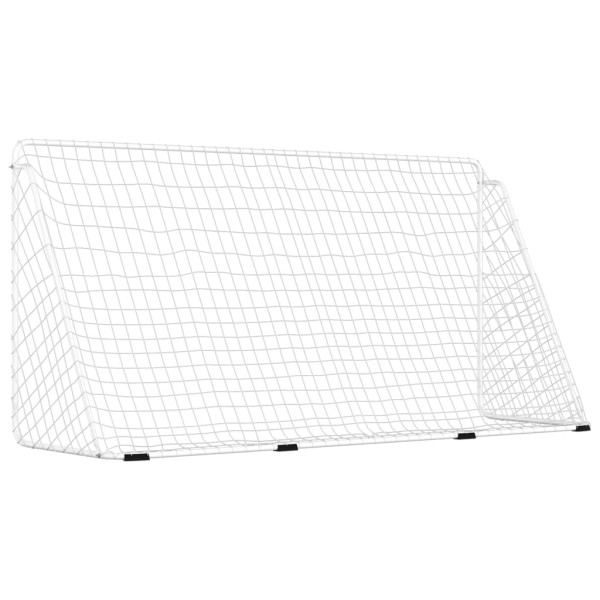 Baliza de futebol com rede 366x122x182 cm aço branco M 5