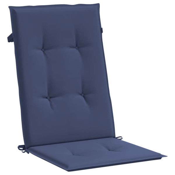Cojines para silla con respaldo alto 6 uds tela azul marino M 3