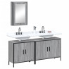 Set de muebles de baño 3 pzas madera contrachapada gris sonoma 1