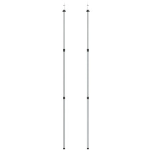 Varas para encerado telescópicas 102-260 cm 2 pcs alumínio H