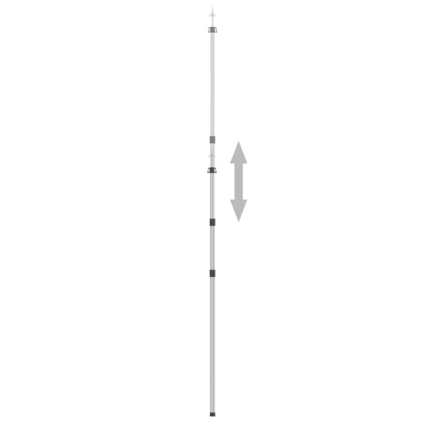 Postes telescópicos de toldo 2 uds acero galvanizado 102-260 cm M 5