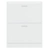 Mueble zapatero madera contrachapada blanco brillo 63x24x81 cm 4