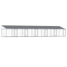 Jaula de perros techo y puertas acero galvanizado gris 12x2x2 m 2