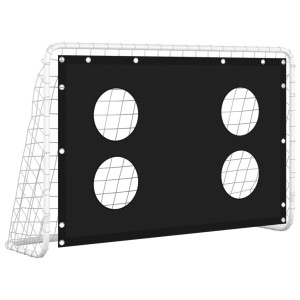 Baliza de treino para futebol com rede 184x61x122 cm aço H