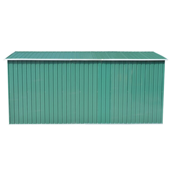 Caseta de jardín metal verde 257x392x181 cm M 4