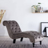 Chaise longue em veludo cinzento 1