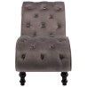 Chaise longue em veludo cinzento 3