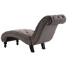 Chaise longue em veludo cinzento 4