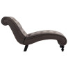 Chaise longue em veludo cinzento 5