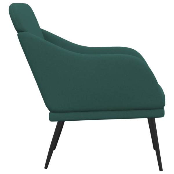 Poltrona de tecido verde escuro 63x76x80 cm M 4