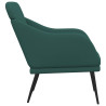 Poltrona de tecido verde escuro 63x76x80 cm 4