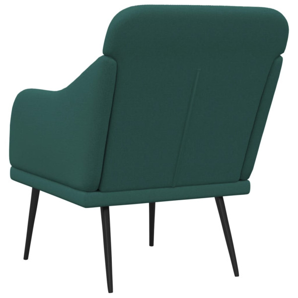 Poltrona de tecido verde escuro 63x76x80 cm M 5