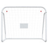 Baliza de futebol com rede 125x96x60 cm aço/poliéster branco 3