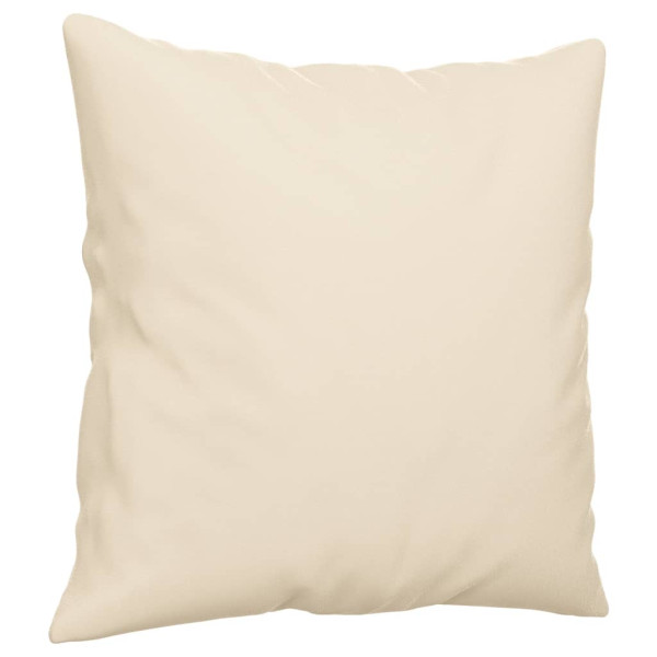 Juego de sofás con cojines 2 piezas tela microfibra beige M 5