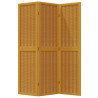 Biombo separador de 3 paneles madera maciza paulownia marrón 4