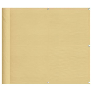 Tela de varanda 100% poliéster Oxford cor areia 90x1000 cm H