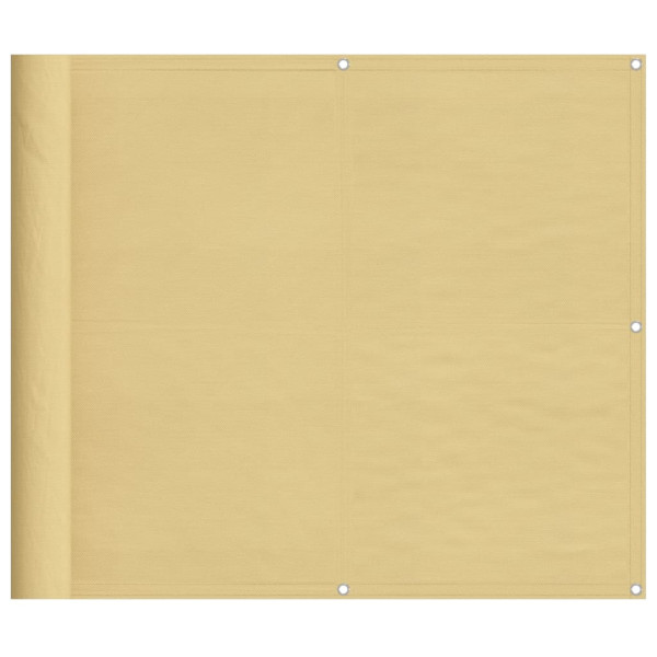 Tela de varanda 100% poliéster Oxford cor areia 90x1000 cm M 2