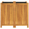 Jardinera con forro madera maciza de acacia 84x42x75 cm 4