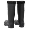 Botas de agua con calcetines extraíbles negro número 44 PVC 5