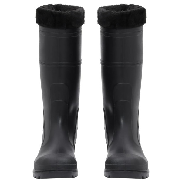 Botas de agua con calcetines extraíbles negro número 42 PVC M 3