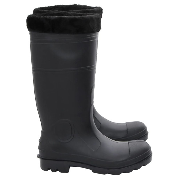 Botas de agua con calcetines extraíbles negro número 42 PVC M 4