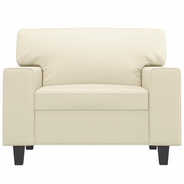 Sillón cuero sintético crema 60 cm M 3