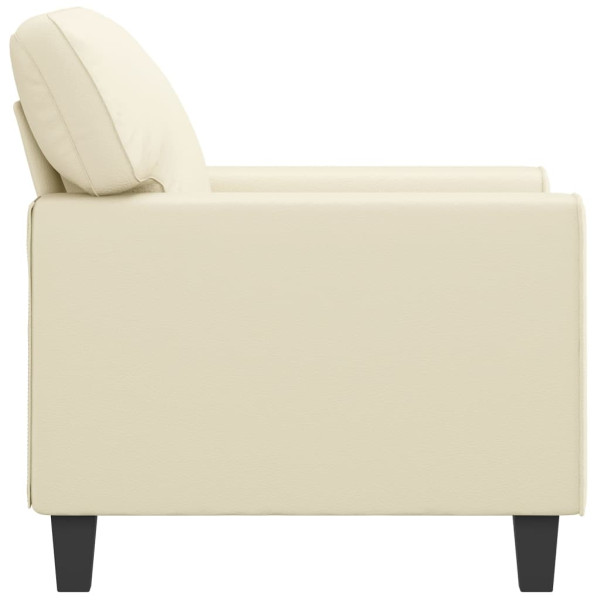 Sillón cuero sintético crema 60 cm M 4