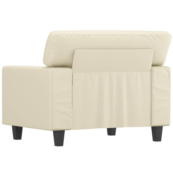 Sillón cuero sintético crema 60 cm M 5