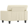 Sillón cuero sintético crema 60 cm 5