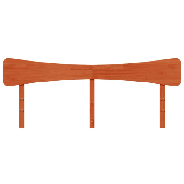Cabecero de cama madera maciza de pino marrón cera 200 cm M 4