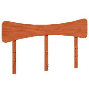 Cabecero de cama madera maciza de pino marrón cera 160 cm H