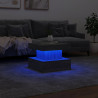 Mesa de centro com luzes LED 50x50x40 cm sonoma cinza-claro 5