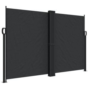 Toldo lateral retráctil negro 160x1000 cm H