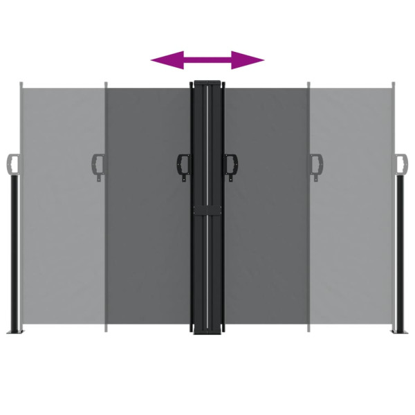 Toldo lateral retrátil 160x1000 cm preto M 5