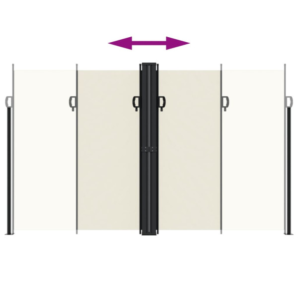 Toldo lateral retrátil 200x1000 cm cor creme M 5