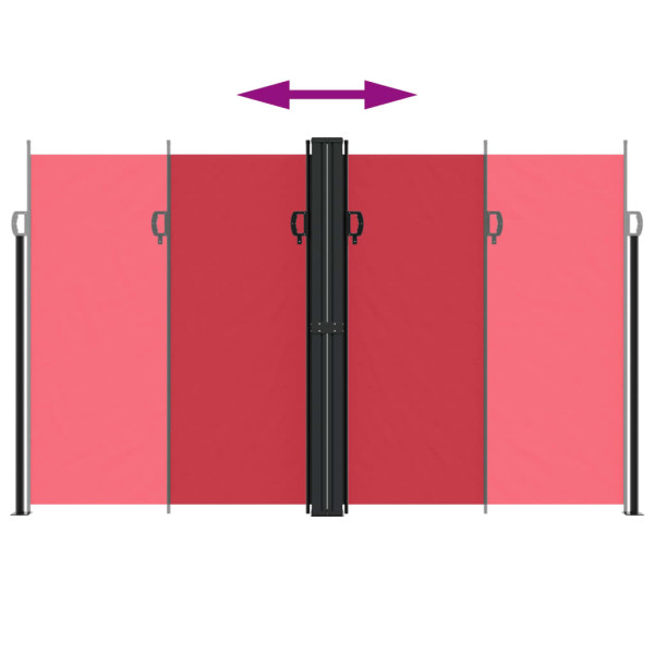 Toldo lateral retráctil rojo 200x1000 cm M 5