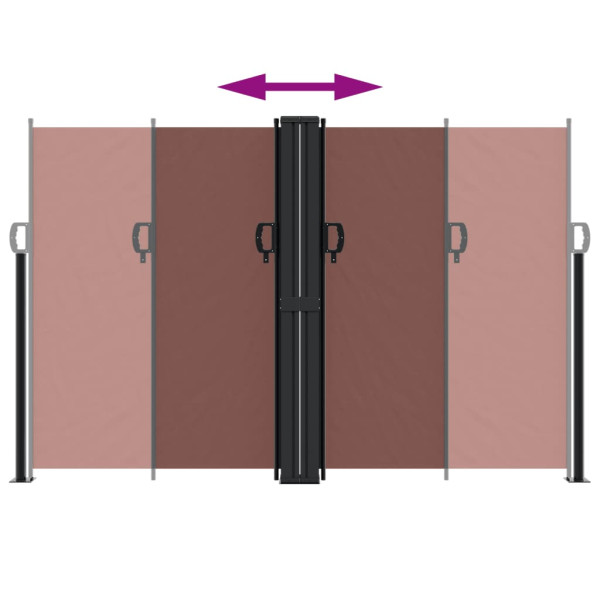 Toldo lateral retrátil 160x1000 cm castanho M 5