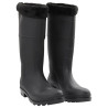 Botas de agua con calcetines extraíbles negro número 45 PVC 1