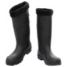 Botas de agua con calcetines extraíbles negro número 45 PVC 2