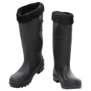 Botas de agua con calcetines extraíbles negro número 40 PVC H