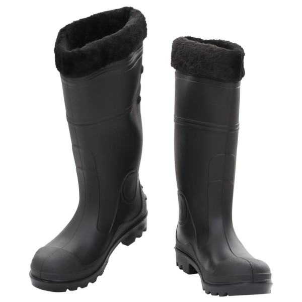 Botas de agua con calcetines extraíbles negro número 40 PVC M 2