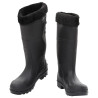 Botas de agua con calcetines extraíbles negro número 40 PVC 2