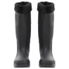 Botas de agua con calcetines extraíbles negro número 40 PVC 3