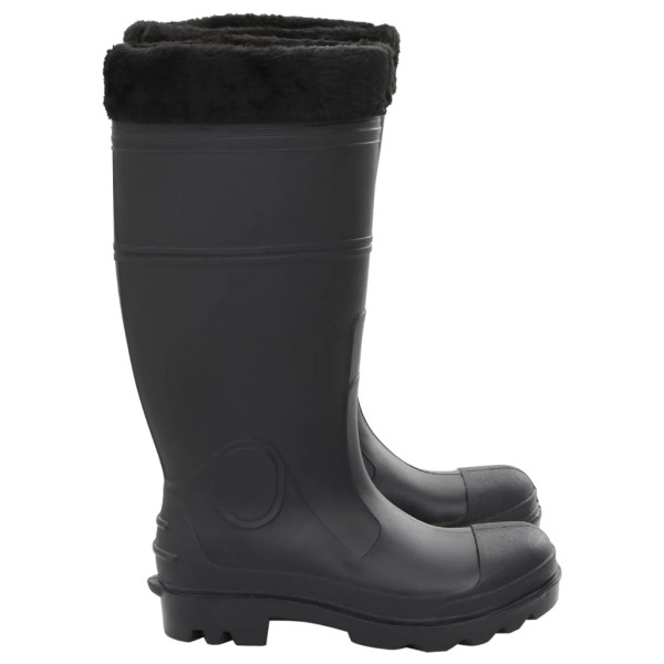 Botas de agua con calcetines extraíbles negro número 40 PVC M 4