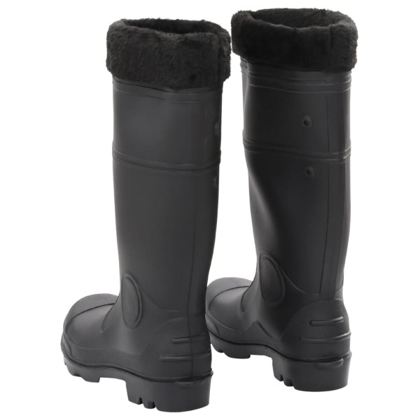 Botas de agua con calcetines extraíbles negro número 40 PVC M 5