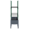 Jardinera con enrejado PP gris 120x40x142.5 cm 4