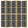 Biombo separador 5 paneles madera maciza Paulownia marrón negro 4